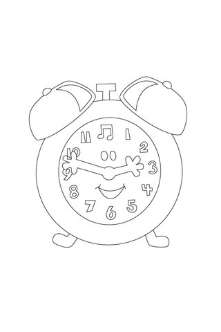 Tickety Tock Is Showing Us The Time Coloring Page